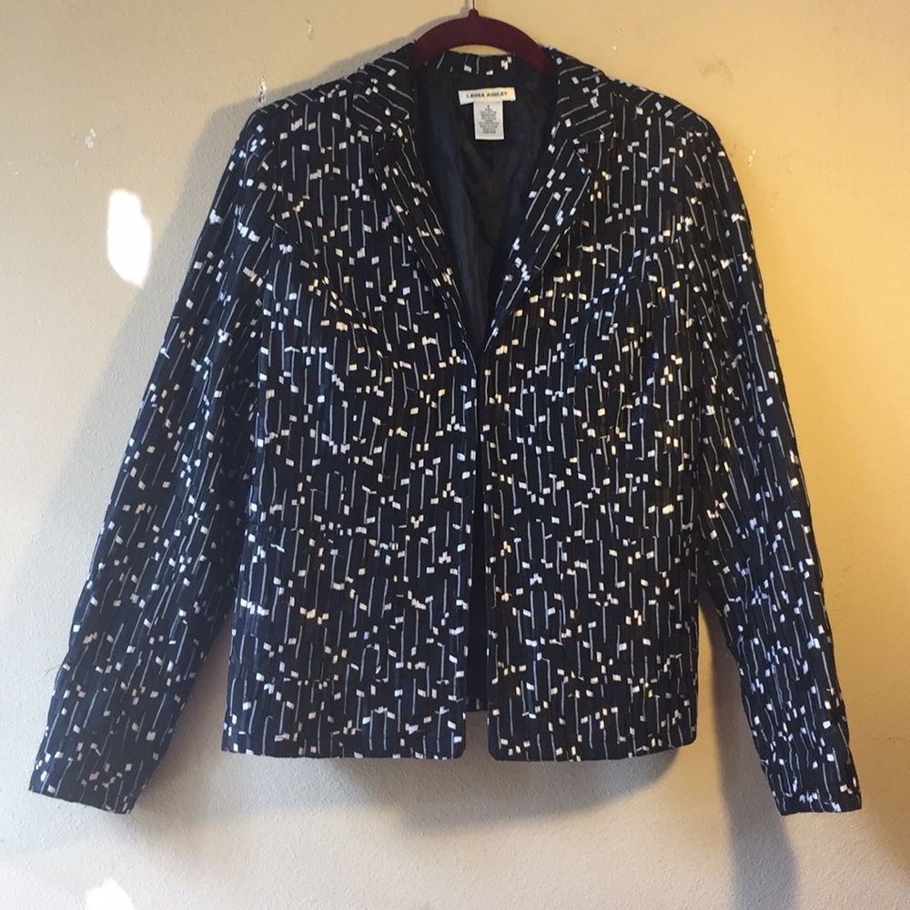 Laura Ashley Black and White Jacket